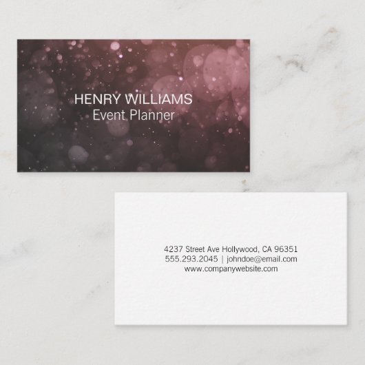 Carte De Visite bokeh | Professionnel (Devant / Derrière)