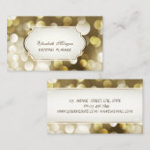 Carte De Visite Bokeh professionnel moderne et glamour (Devant / Derrière)