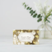 Carte De Visite Bokeh Professionnel Moderne Glamour (Debout devant)