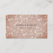 Carte De Visite Bokeh Rose cuivre (Devant)