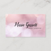 Carte De Visite Bokeh rose moderne (Devant)
