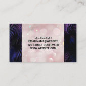 Carte De Visite Bokeh rose | Palmiers (Dos)