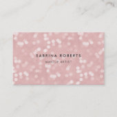 Carte De Visite Bokeh rose vif (Devant)