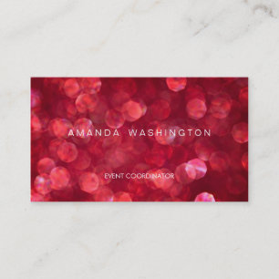 Carte De Visite Bokeh Rouge