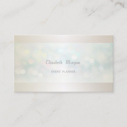 Carte De Visite Bokeh Simple Moderne Professionnel Élégant (Devant)