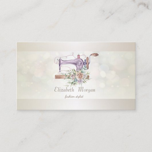 Carte De Visite Bokeh Simple Moderne Professionnel Élégant (Devant)