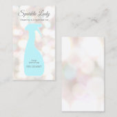 Carte De Visite Bokeh Spray Bottle House Nettoyage Logo Affaires (Devant / Derrière)