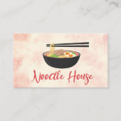 Carte De Visite Bol de nouilles et de baguettes | Restaurant (Devant)
