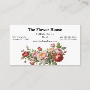 Carte De Visite Bol de Rose Florist Flower Designer Grower