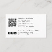 Carte De Visite Bold AI Consultant Tarot Card Business Card (Dos)