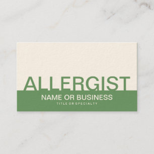 Carte De Visite bold ALLERGIST