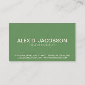 Carte De Visite bold ALLERGIST (Dos)