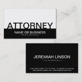 Carte De Visite bold ATTORNEY (Devant / Derrière)
