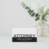 Carte De Visite bold ATTORNEY (Debout devant)