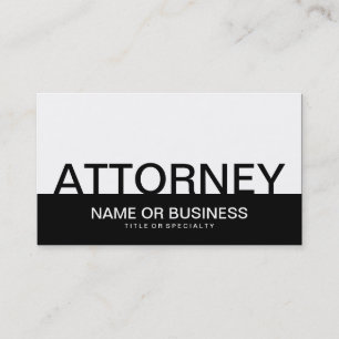 Carte De Visite bold ATTORNEY
