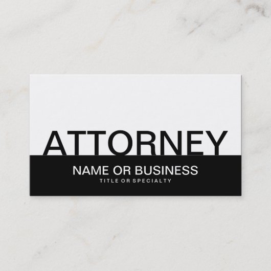Carte De Visite bold ATTORNEY (Devant)