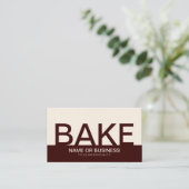 Carte De Visite bold BAKE (couleur personnalisable) (Debout devant)