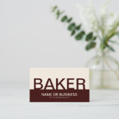 Carte De Visite bold BAKER (couleur personnalisable) (Debout devant)
