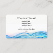 Carte De Visite bold blue and white painted elegant artistic  (Dos)