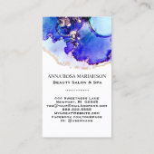 Carte De Visite *~* BOLD Blue QR CODE Yummy Gold Gilded AP29 (Dos)