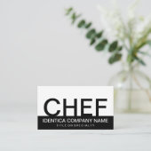 Carte De Visite bold CHEF (couleur personnalisable) (Debout devant)
