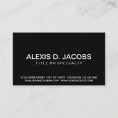 Carte De Visite bold CHEF (couleur personnalisable) (Dos)