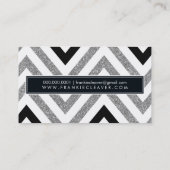 Carte De Visite BOLD CHEVRON MOTIF tendance parties scintillant ar (Dos)