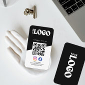 Carte De Visite Bold Connect With Us QR Code Logo Social Media