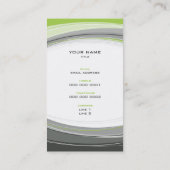CARTE DE VISITE bold courbe moderne gris vert citr (Dos)