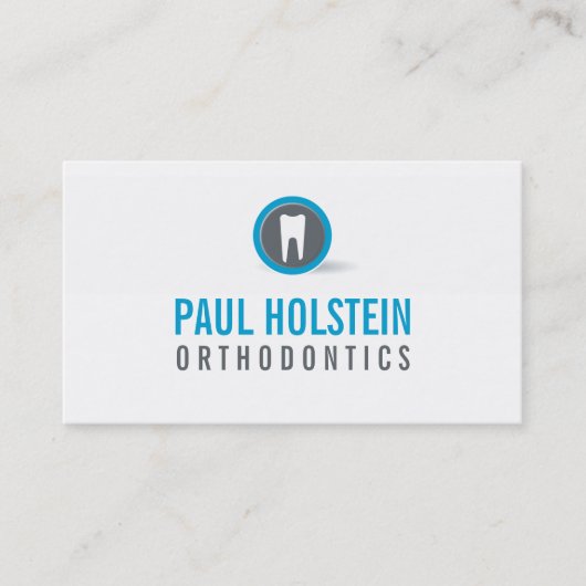 Carte De Visite BOLD DENTIST pro dentiste logo dentaire moderne bl (Devant)