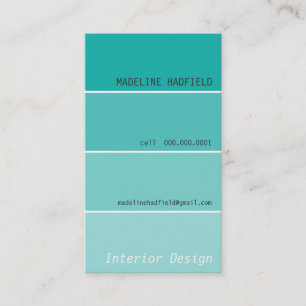 Carte De Visite BOLD DESIGN peinture swatch peintre jade