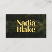 Carte De Visite Bold Editorial Style Photo QR Code White (Devant)