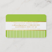 Carte De Visite BOLD moderne design peigne design or citron vert (Dos)