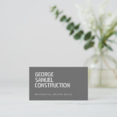Carte De Visite Bold Molded Real Estate Business QR Code Light Ash (Debout devant)