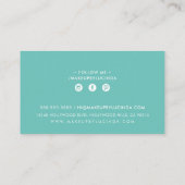 Carte De Visite BOLD NAME FADE cool rétro minima jade vert (Dos)