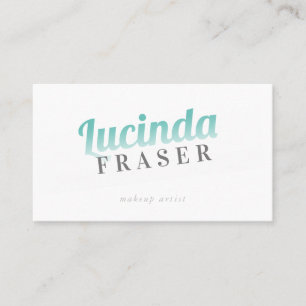 Carte De Visite BOLD NAME FADE cool rétro minima jade vert