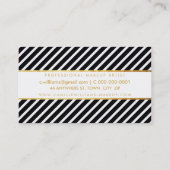 Carte De Visite BOLD or moderne parties scintillant confetti motif (Dos)