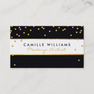 Carte De Visite BOLD or moderne parties scintillant confetti motif