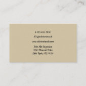 Carte De Visite Bold Pearl Crystal Main Boho Custom Gem Logo (Dos)
