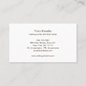 Carte De Visite Bold Red Subtle Chevron Motif Beauty Salon (Dos)