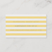 Carte De Visite BOLD simple bande motif frais jaune gris (Dos)