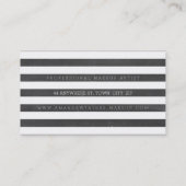 Carte De Visite BOLD simple bande motif rose chaud parties scintil (Dos)