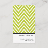 Carte De Visite BOLD SIMPLE MODERNE chevron motif citron frais (Dos)