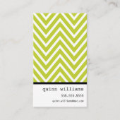 Carte De Visite BOLD SIMPLE MODERNE chevron motif citron frais (Devant)