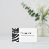 Carte De Visite Bold Thank You Card QR Code Small Business (Debout devant)