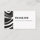 Carte De Visite Bold Thank You Card QR Code Small Business (Devant)