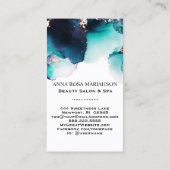 Carte De Visite *~* BOLD TURQUOISE QR CODE Yummy Gold Bold AP29 (Dos)