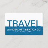Carte De Visite bold VOYAGE (couleur personnalisable) (Devant)