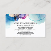 Carte De Visite *~* Bold Yummy Turquoise Turquoise Or doré AP29 (Dos)