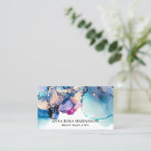 Carte De Visite *~* Bold Yummy Turquoise Turquoise Or doré AP29 (Debout devant)